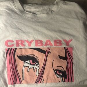 Crybaby pop art tee shirt 🤍